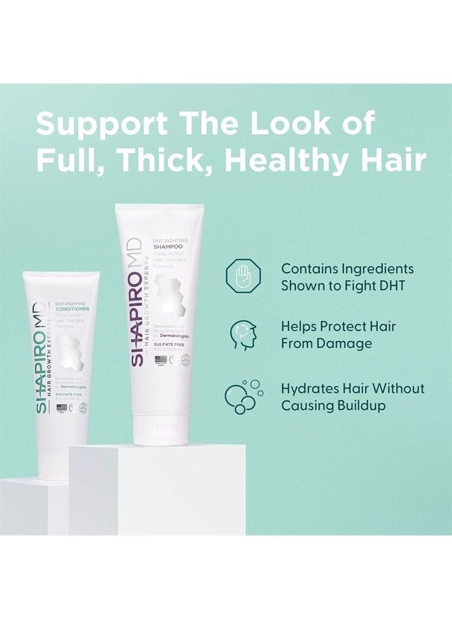 Shapiro MD Hair Growth Experts - Hair Loss Shampoo and Conditioner | DHT Fighting Vegan Formula for Thinning Hair Developed by Dermatologists | Experience Healthier, Fuller & Thicker Looking Hair – Shapiro MD | 1-Month Supply - Image 1