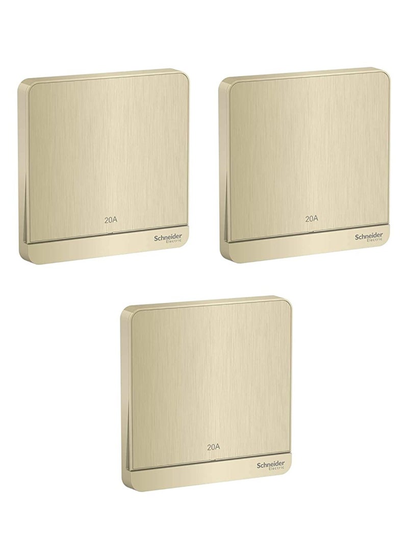 Schneider Electric Schneider Electric AvatarOn Double Pole Switch with LED, 250V - E8331D20N_GH (20 Amps) - Pack of 3 