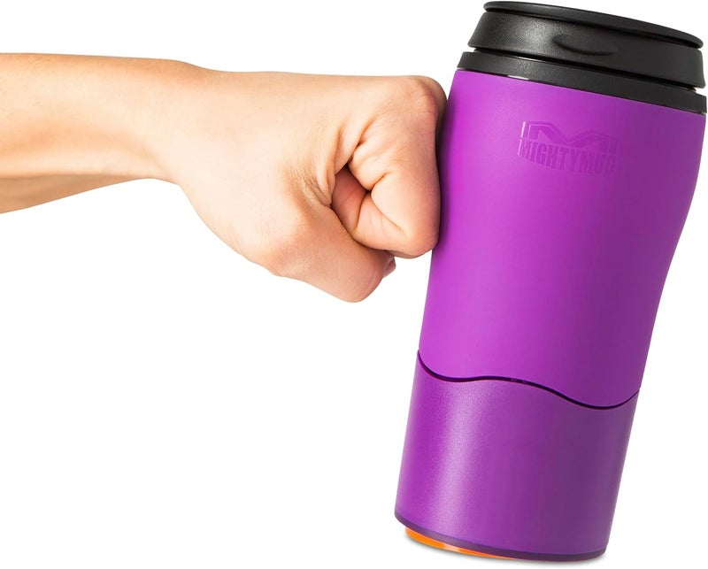 مايتي مج كوب ميجتي ماج سولو، الكوب المتنقل الذي لا يسقط، مصنوع من بلاستيك خالٍ من BPA، لون أرجواني، 11 أونصة - Image 1