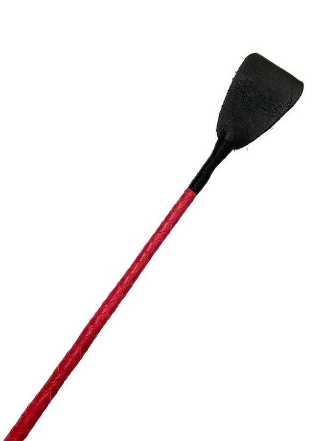 Pets Triangle 25 inches Crystal Leather Braided Unbreakable Stick, RED - Image 3
