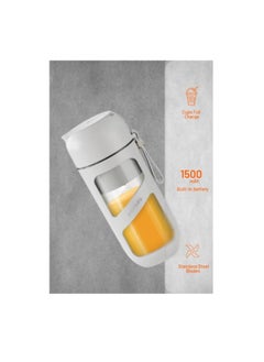 TechFort Porodo LifeStyle Vacuum Fresh Portable Juicer & Smoothie Blender 380mL 1500mAh - White  - Image 3