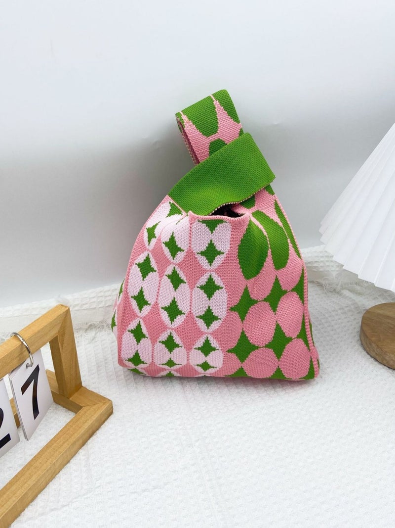 Bag Niche Design Simple Knitted Handbag Hand Carrying All-Match Portable Gift Bag Original Korean Style - Image 4
