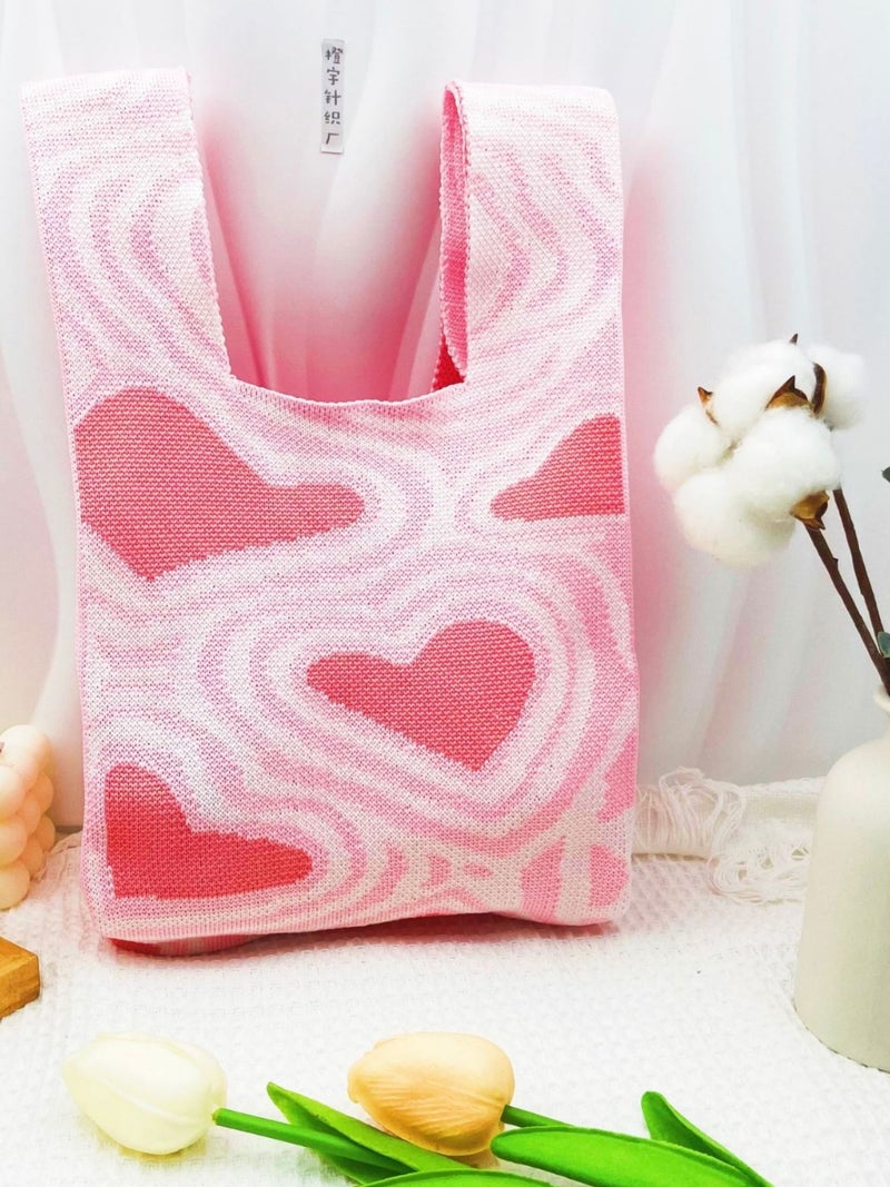 Bag Niche Design Simple Knitted Handbag Hand Carrying All-Match Portable Gift Bag Original Korean Style - Image 3