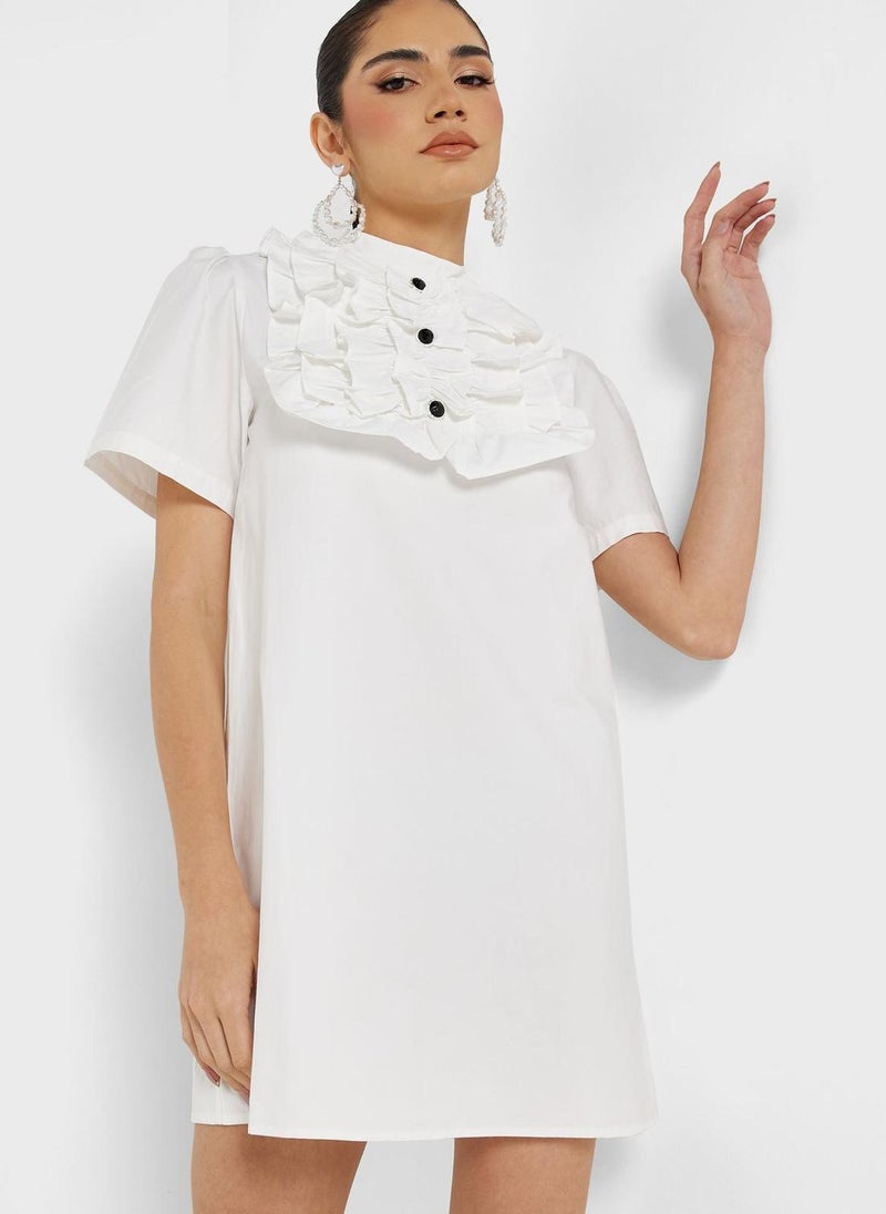 sister jane Ruffled Collar Mini Dress - Image 1