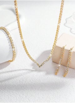 JewelryPalace Amazing Trendy Women's Zirconia Necklace And Earrings And Bracelet  Jewellery Set  - Image 2