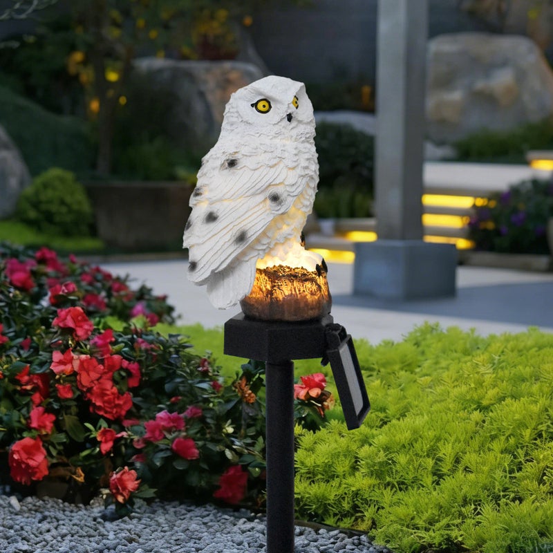 Solar Resin Owl Ground Stake Light Outdoor LED Lamp for Garden Decor Lawn Landscape Lamp - Image 4