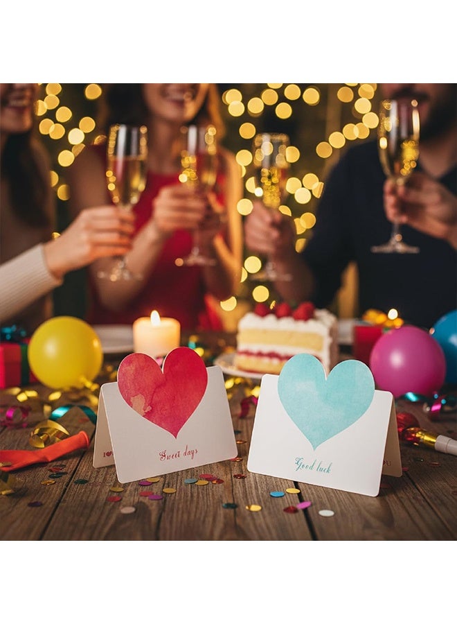 36 Pack Macaron Greeting Thank card, You Cards for Gender Reveal, Party Favors, Gifts, or Small Business — No Envelopes,6 Pastel Colors Mini  Cards (6Each) - Image 5