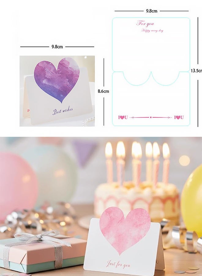 36 Pack Macaron Greeting Thank card, You Cards for Gender Reveal, Party Favors, Gifts, or Small Business — No Envelopes,6 Pastel Colors Mini  Cards (6Each) - Image 2