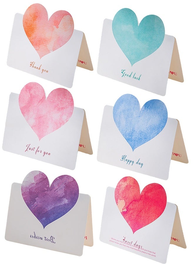 36 Pack Macaron Greeting Thank card, You Cards for Gender Reveal, Party Favors, Gifts, or Small Business — No Envelopes,6 Pastel Colors Mini  Cards (6Each) - Image 1