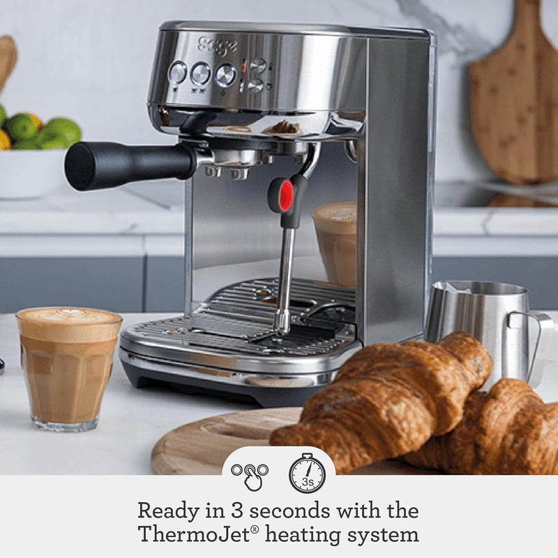 Sage - The Bambino Plus - Compact Coffee Machine with Automatic Milk Frother, Brushed Stainless Steel - Image 3