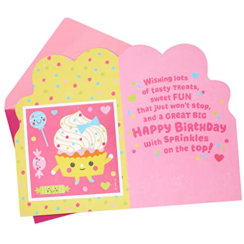 Hallmark بطاقة عيد ميلاد هولمارك للفتيات (ملصقات كعكة و حلوى) - Image 2