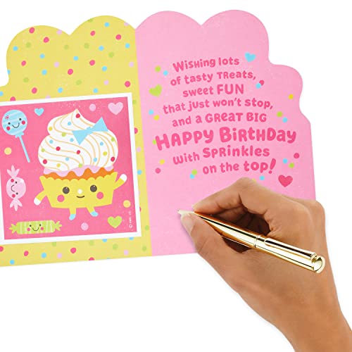 Hallmark بطاقة عيد ميلاد هولمارك للفتيات (ملصقات كعكة و حلوى) - Image 5
