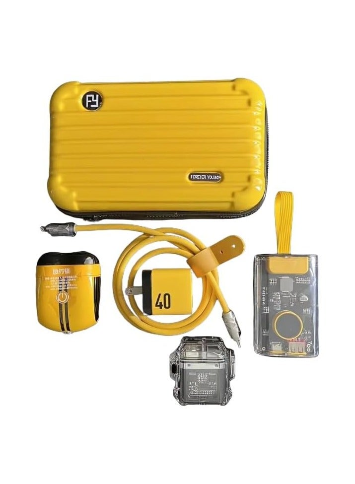 Kannzz Electronics Bag, Tech Accessories Case, Organizer Case for Travel Electronics, Water-Resistant Shockproof Organizer Pouch Compatible with Charger,Charging Cables,Electric shaver,Lighter, etc - Image 1