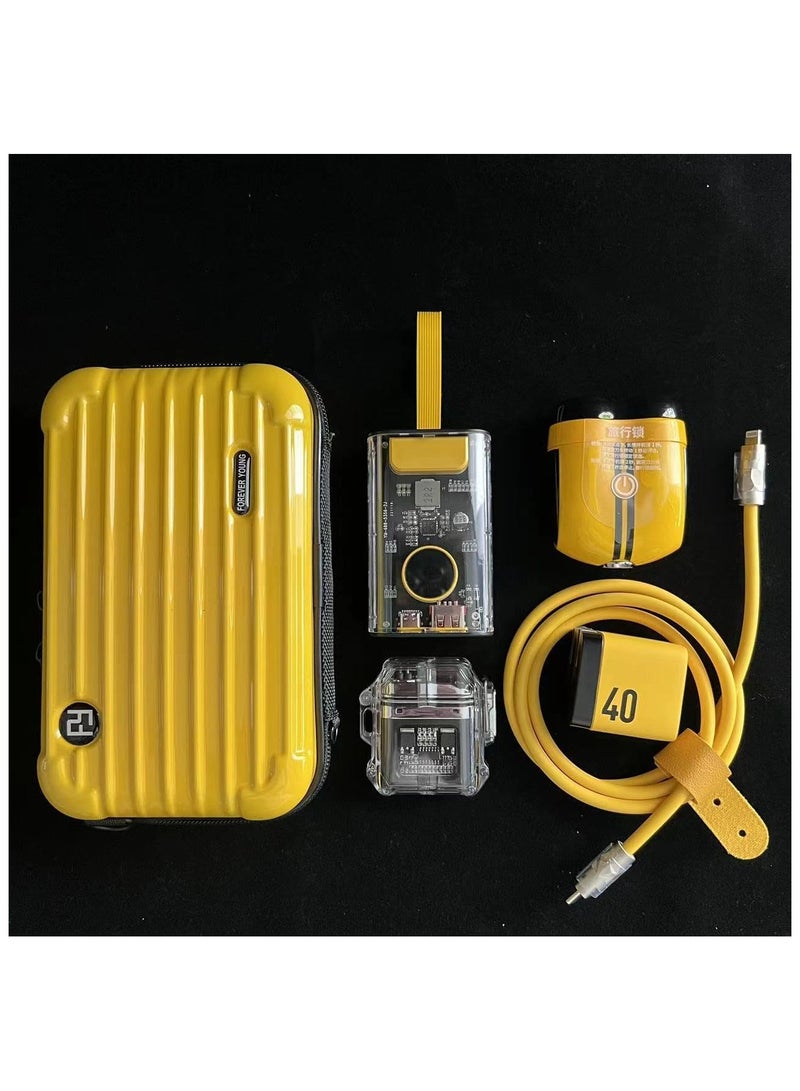 Kannzz Electronics Bag, Tech Accessories Case, Organizer Case for Travel Electronics, Water-Resistant Shockproof Organizer Pouch Compatible with Charger,Charging Cables,Electric shaver,Lighter, etc - Image 2