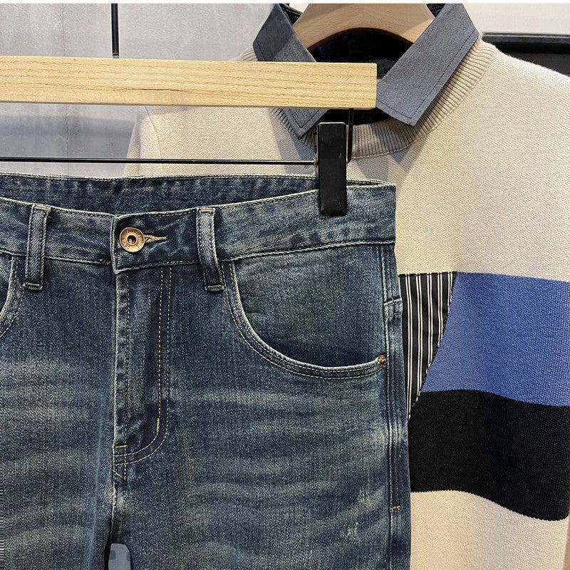 Unisex Casual Daily Denim Jeans - Image 5
