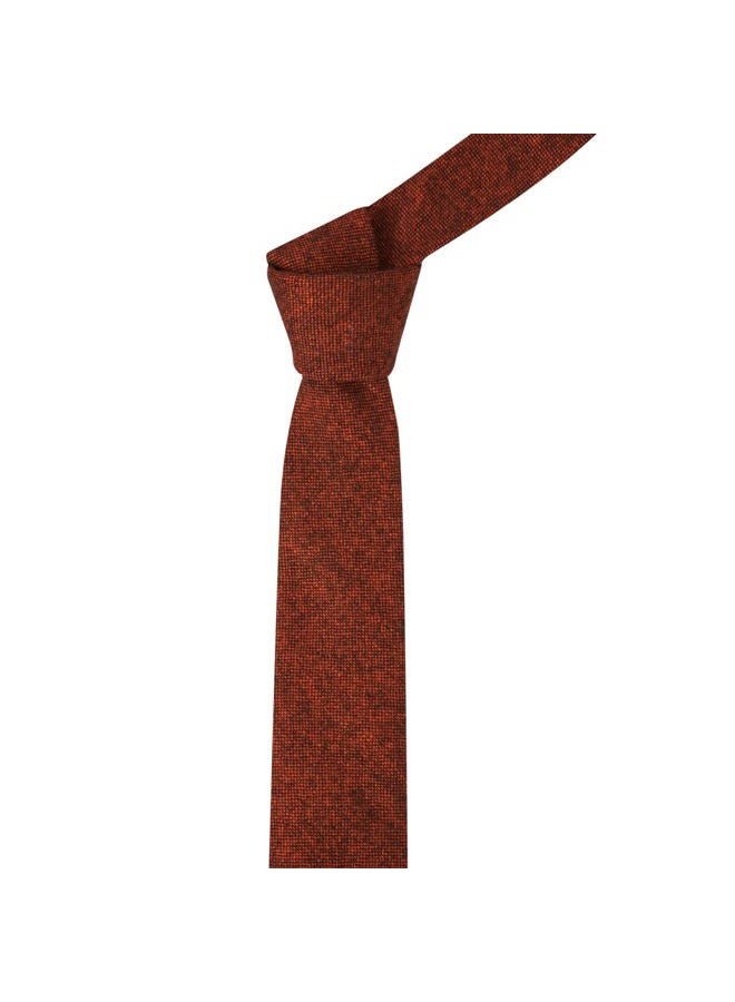 King & Priory Highland Weave Copper Brown Necktie, NeckNecktie - Image 2