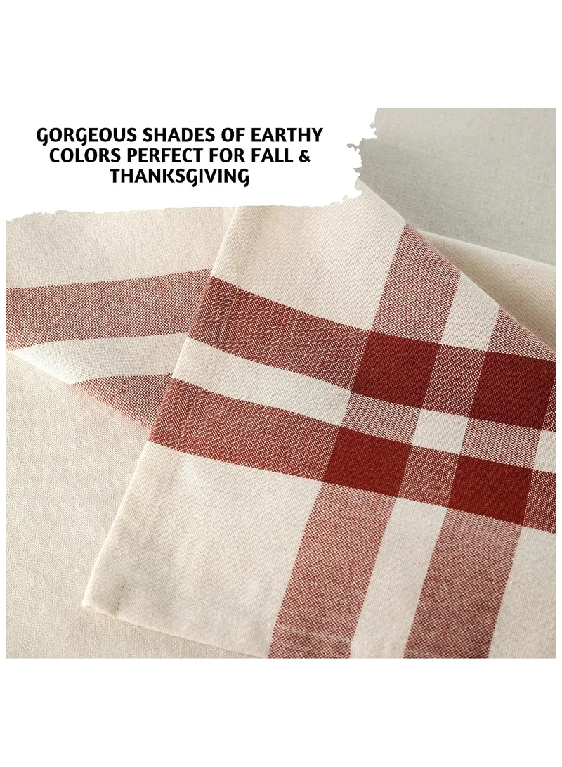 Folkulture Folkulture 100% Cotton Table Cloth 60 x 102 Inches, Rectangular Tablecloth, Boho Tablecloth, Farmhouse Tablecloth or Fabric Table Cloth, Long Table Cover Rectangle (Farmhouse Stripe)