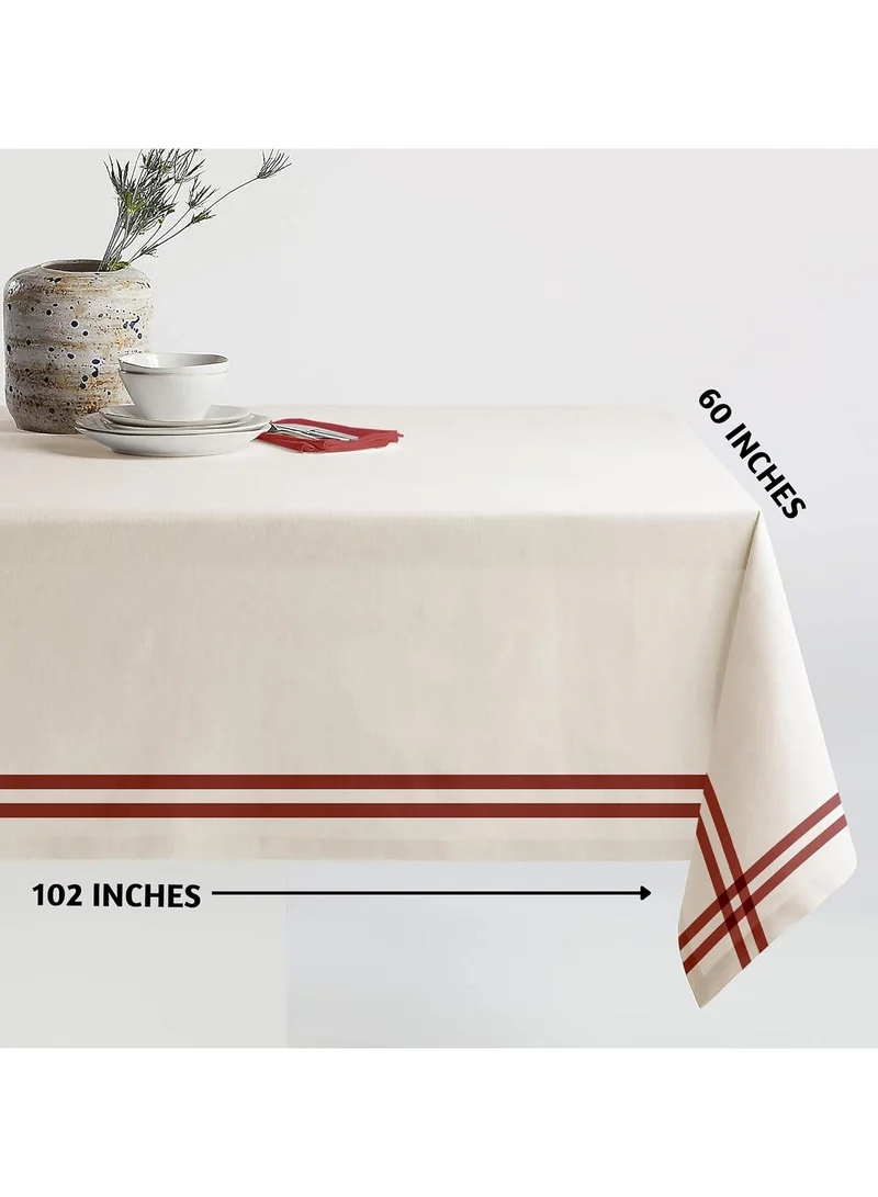 Folkulture Folkulture 100% Cotton Table Cloth 60 x 102 Inches, Rectangular Tablecloth, Boho Tablecloth, Farmhouse Tablecloth or Fabric Table Cloth, Long Table Cover Rectangle (Farmhouse Stripe)