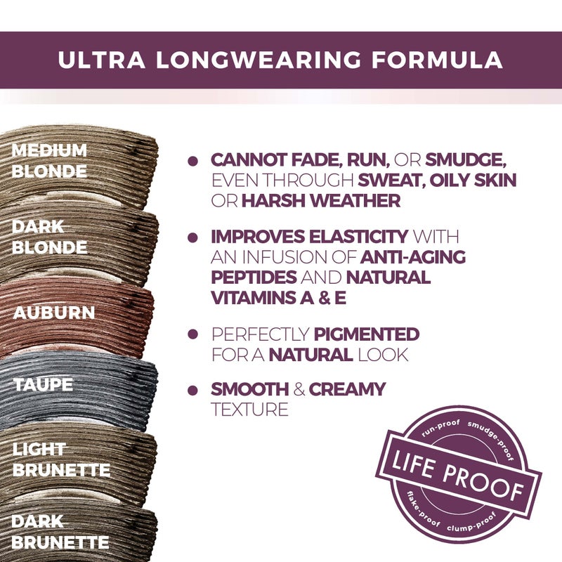 Blinc Eyebrow Mousse, Extreme Hold Tinted Eyebrow Gel with Peptides and Vitamins A & E, Natural Finish, Long-Wearing, Waterproof, Vegan, Gluten-Free & Cruelty-Free, 4.7mL/ 0.16 Fl. Oz, Light Brunette - Image 3