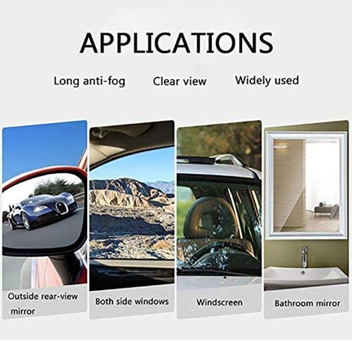 Suzec 2 Pcs Car Rearview Mirror Film Car Side Mirror Protection Film HD Anti-Water, Anti-Mist, Anti-Fog, Film Waterproof Rear View Mirror, Car Rear View Mirror Protective Film (Oval) - Image 5