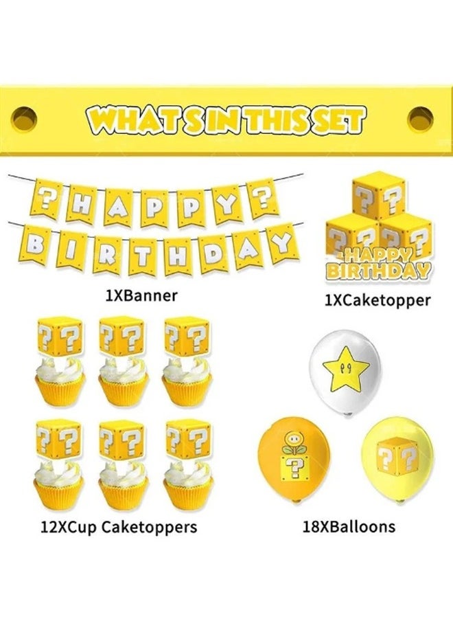 Zeemey - Yellow Theme Balloon Garland Set with  Happy Birthday Banner,Cake Topper,Perfect for Graduation Baby Shower Birthday Bachelorette Party Backdrop Decoration,Suitable for Indoor and Outdoor - Image 1