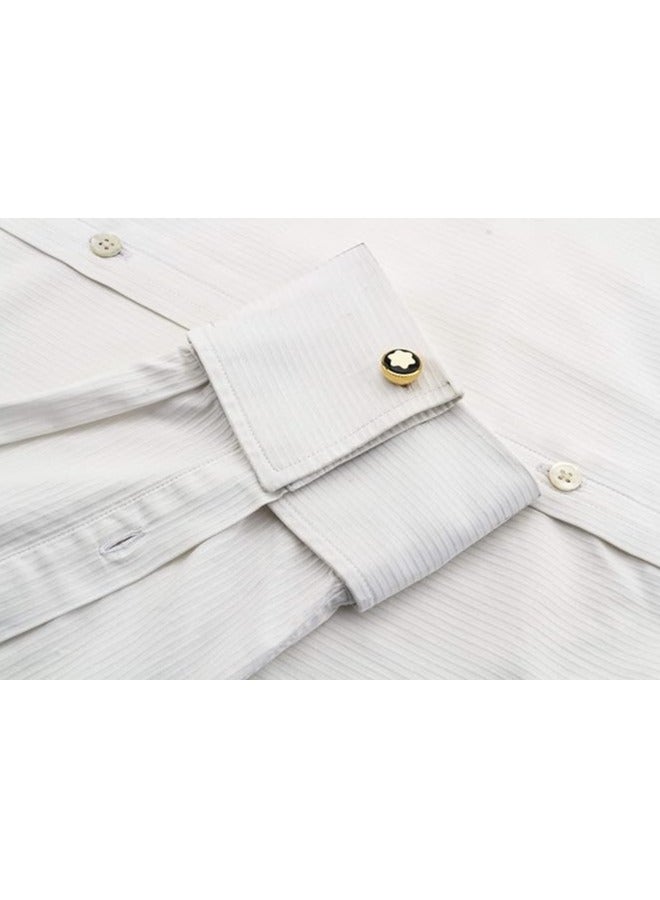 مون بلان أزرار قميص مخصصة للرجال ، مستوردة وذات قيمة عالية. إنها مصنوعة من مواد عالية الجودة - Image 3