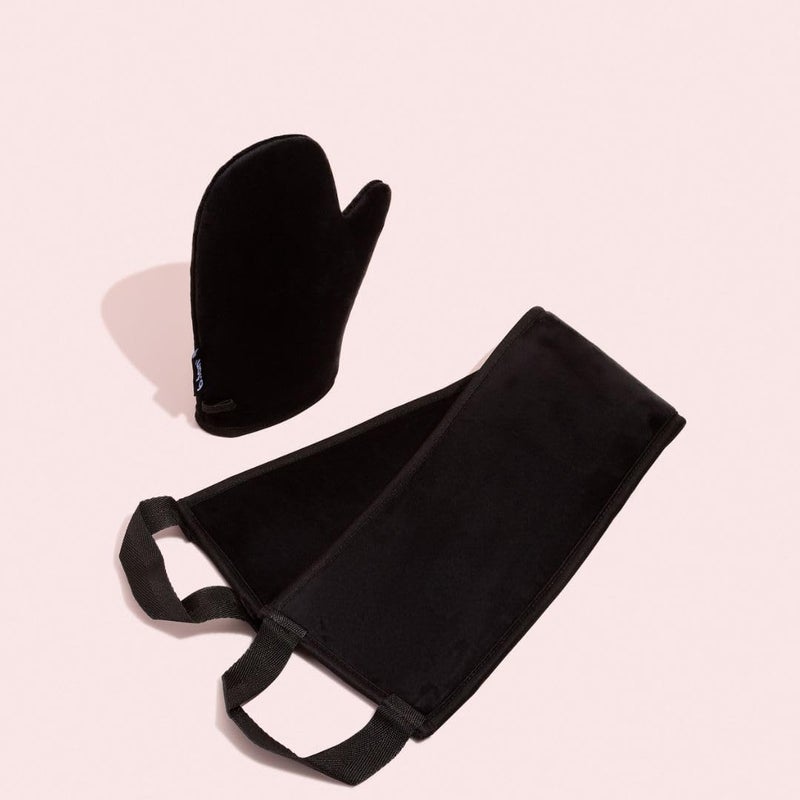 b tan b.tan Back + Body Self Tanning Mitt Applicator Kit | Get Your Mitts on This Bundle - Streak-Free, Velvety Soft, Reusable & Washable Back + Body Applicator Mitt for Self Tan, Lotion, Sprays, Gels - Image 5