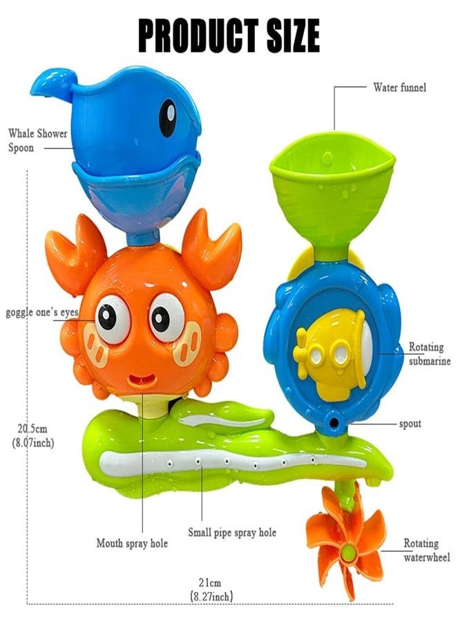 FFZDENA Baby Bath Toys for Kids Ages 1-3, Crab Bathtub Water Toys for Toddler 2-4, Mold Free Bath Toys W/ Suction Cup for Babies 6-12 Months Boys Girls Infant Gifts - Image 2