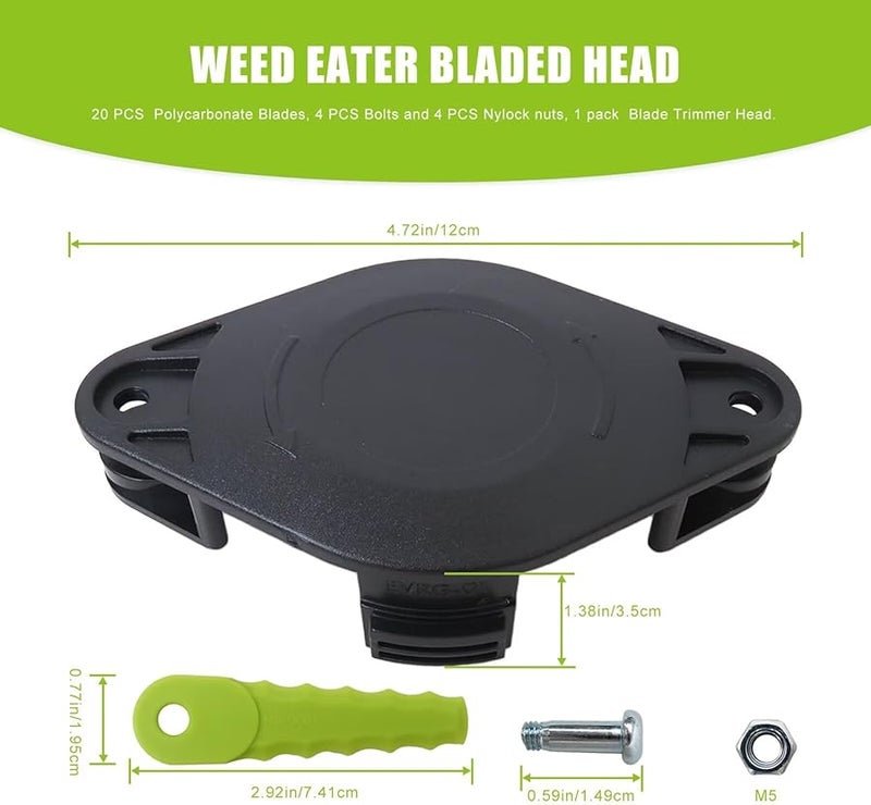 Blue Elf Premium Blade Trimmer Head Kit With 20 Blades For Ryobi Weed Eater Models P2210 P2200 P2030 - Image 3