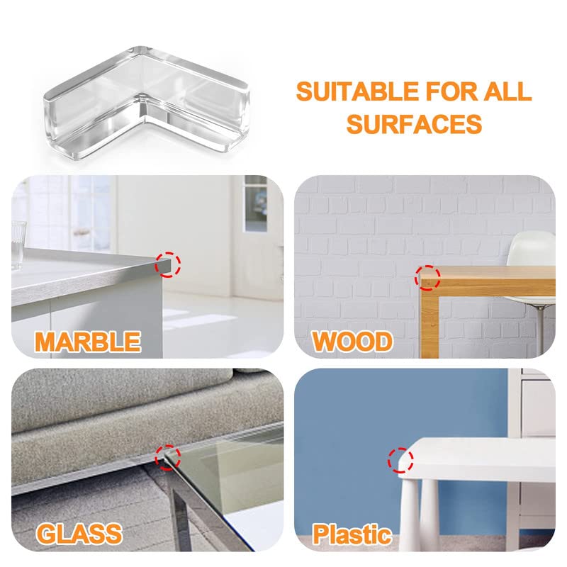 HomeVera Corner Protector for Baby (Pack of 4) ? Soft Transparent Table Corner Guards & Edge Protectors for Sharp Edges, Furniture & Bed Corners ? Baby Proofing Safety Set for Kids & Toddlers - Image 4