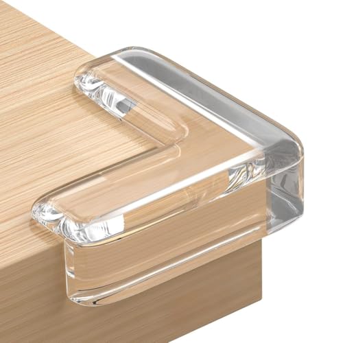 HomeVera Corner Protector for Baby (Pack of 4) ? Soft Transparent Table Corner Guards & Edge Protectors for Sharp Edges, Furniture & Bed Corners ? Baby Proofing Safety Set for Kids & Toddlers - Image 1