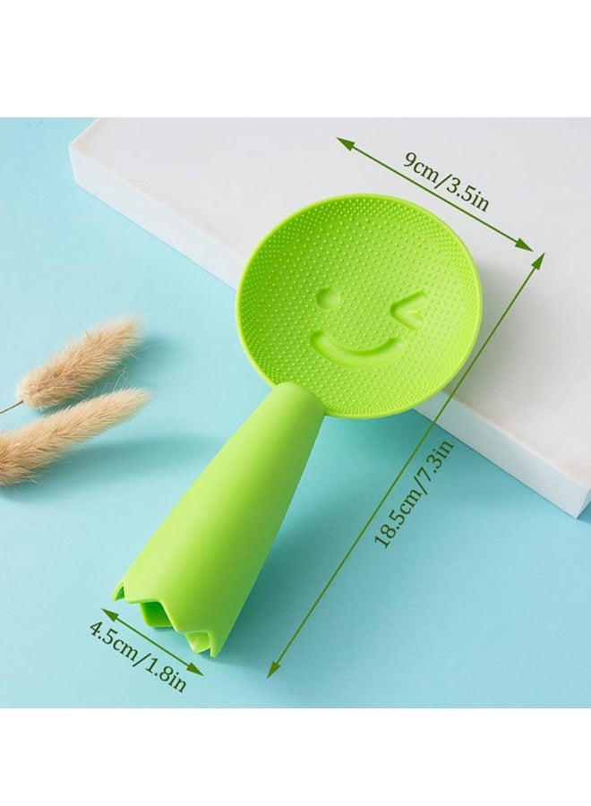 4Pcs Plastic Non-Stick Rice Paddle Heat Resistant Standing Spoon for Kitchen Use - Image 2