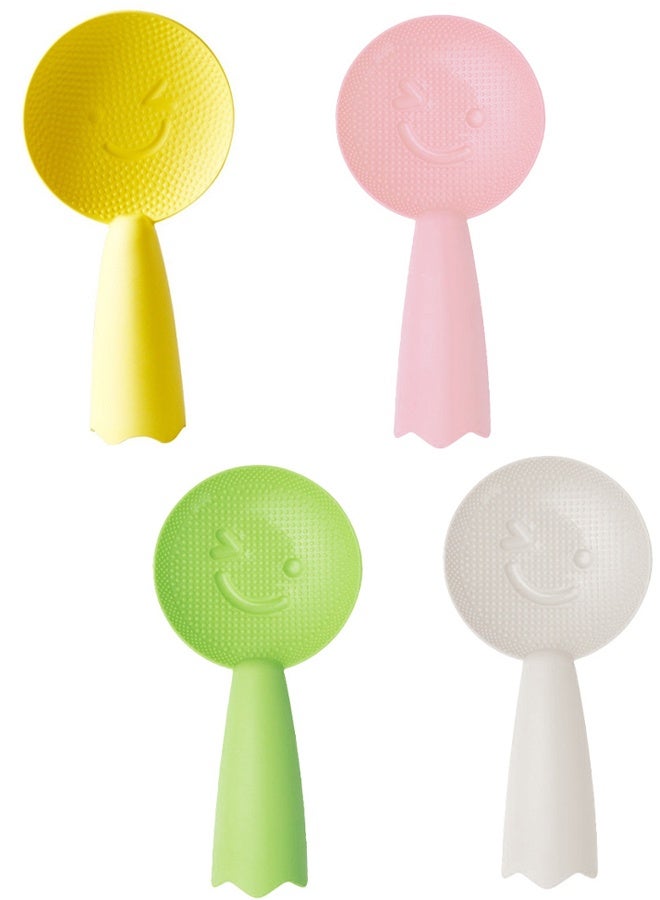 4Pcs Plastic Non-Stick Rice Paddle Heat Resistant Standing Spoon for Kitchen Use - Image 1