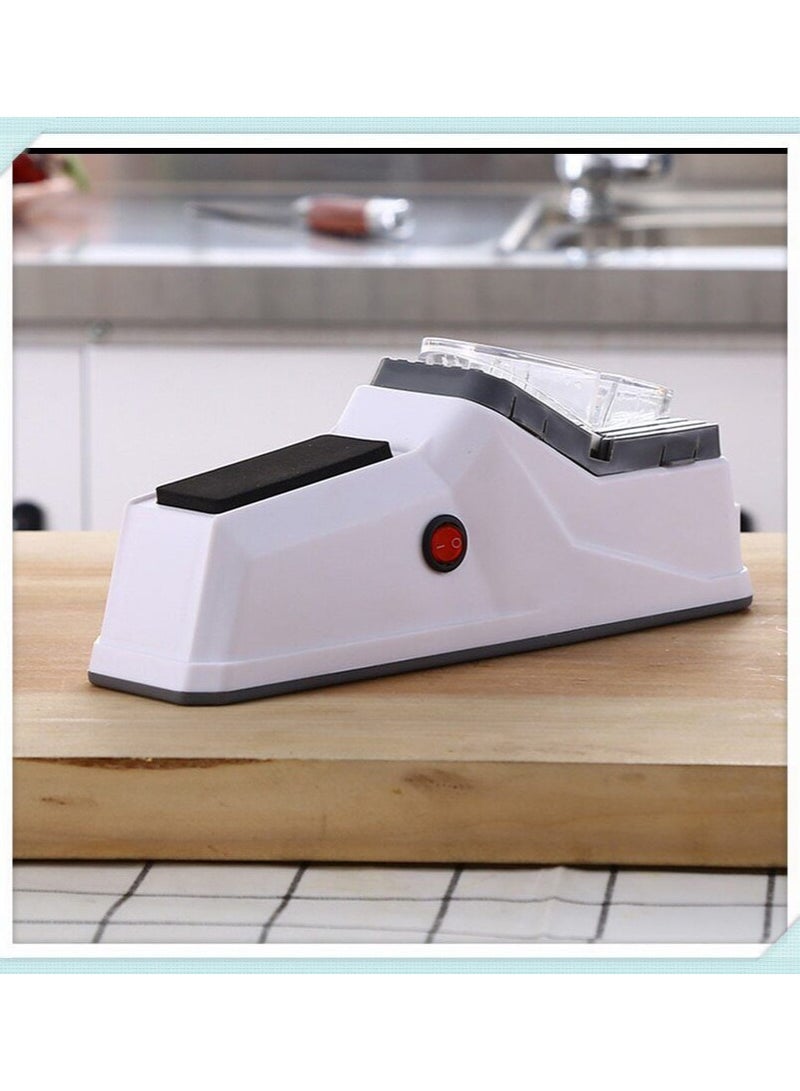Electric Knife Sharpener, Professional Knife Sharpener for Home, Knife Sharpener, 5 Seconds for Quick Sharpening and polishing with Protective Cover (USB Interface Style)  - Image 1