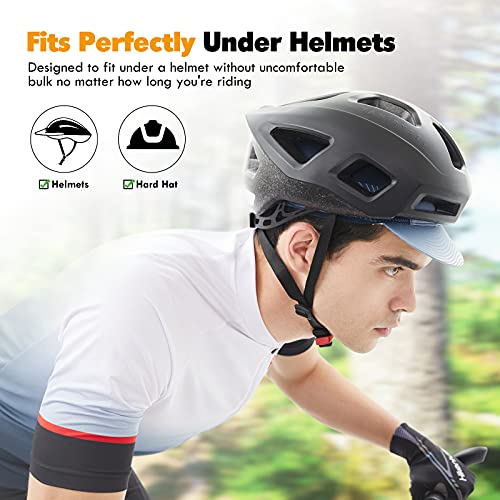 Hikenture Cycling Cap,Cooling Skull Cap Bike Hat with Sun Visor, Summer Breathable Helmet Liner Biking Cap for Men Women (Grey Dot) - Image 5