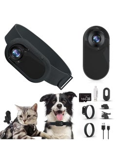 Generic Source Thumb Pet Camera Long Endurance Magnetic Thumb Motion Camera HD Portable Recorder-Body Color:Standard Machine + Silicone Collar - Black + 16gb High-speed Card  - Image 1