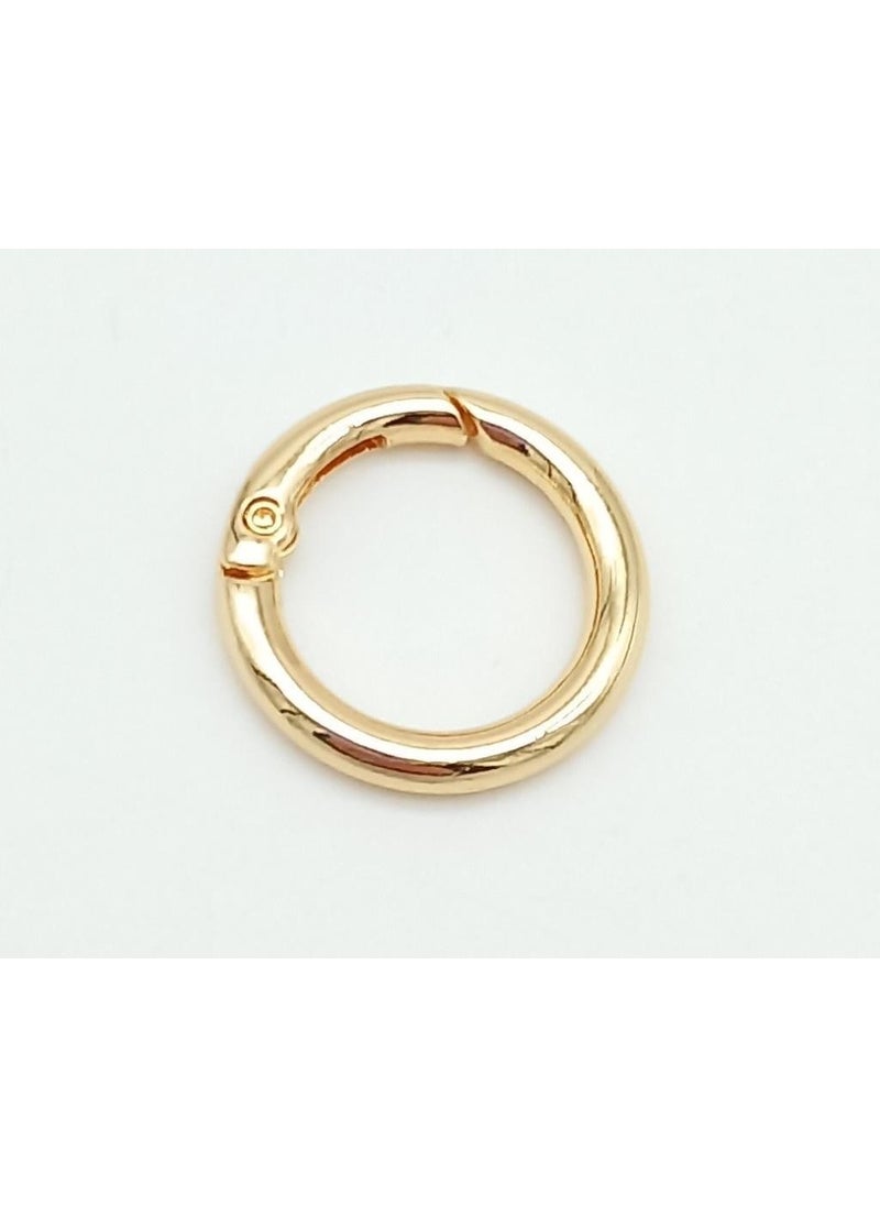 Angel Çanta Aksesuar Angel Bag Accessory 2 cm Light Gold Spring Ring 