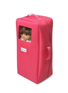 Badger Basket Toy Doll Travel Case With Popup Bed With Bedding For 18 Inch Dolls Pink  - Image 5