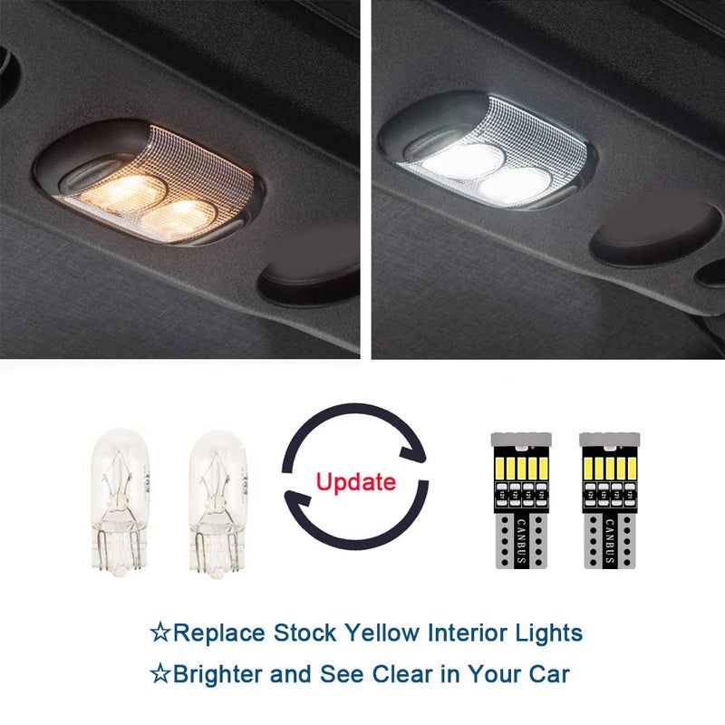 AWALITED 2pcs LED Dome Light Replacement Bulbs Ultra Bright Interior Lights Upper Reading Lights for 1997-2018 Jeep Wrangler TJ JK All models - Image 2