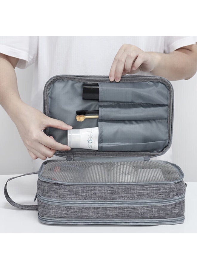 Forty thousand kilometers 40,000 Kilometers, Toiletry Bag With Wet And Dry Separation, Multifunctional Travel Large Capacity Cosmetic Storage Bag For Men And Women, Sw7187  - Image 3