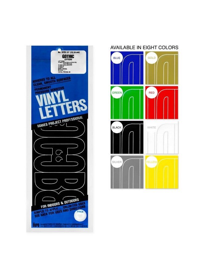 Duro Permanent Adhesive Vinyl Letters 6Inch White - Image 3