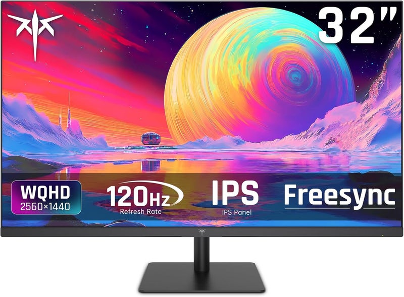 KTC 32 Inch 2K 120Hz Computer Monitor, IPS QHD 2560 x 1440p Monitor with Ultra-Thin Bezels, HDR10, Freesync/G-sync, HDMI/DP Ports, Tilt Adjustable, Eyecare, Ideal for Office and Casual Gaming - Image 1