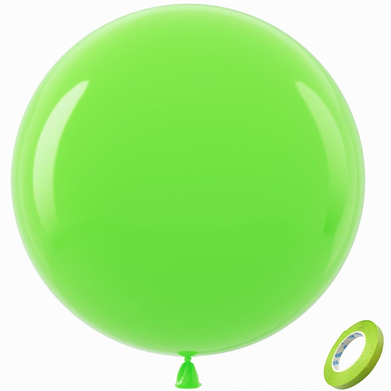 Bezente Lime Green Giant Balloons 36 Inch 8 Pack Jumbo Green balloons Large Round Light Green Latex Balloons for Birthday Bridal Shower Dinosaur Jungle Party Decoration - Image 3