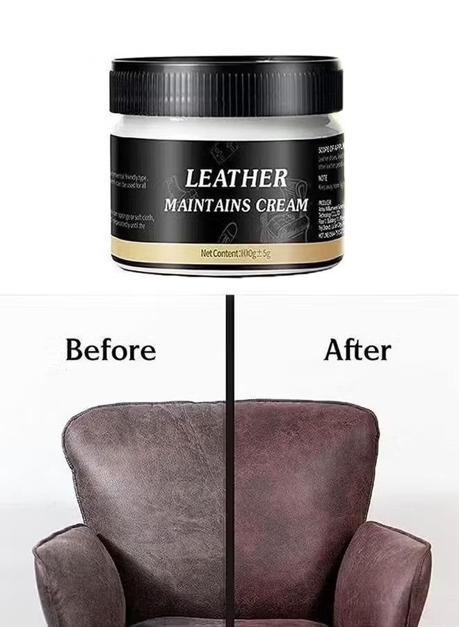 WILLIAM WEIR Leather Maintains Cream-Cleaner Suitable For Leather And Artificial Leather Car Seats Furniture Sofa Clothing Shoes Leather Belts Bag Purse - Image 1