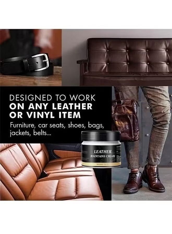 WILLIAM WEIR Leather Maintains Cream-Cleaner Suitable For Leather And Artificial Leather Car Seats Furniture Sofa Clothing Shoes Leather Belts Bag Purse - Image 2