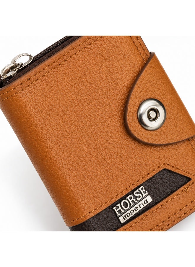 Horse Slim Leather Card Holder – Compact Wallet for Cards and Cash – Havana Color - Image 5