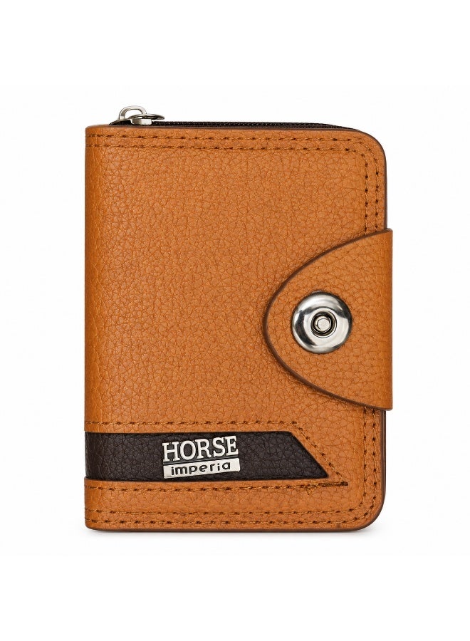 Horse Slim Leather Card Holder – Compact Wallet for Cards and Cash – Havana Color - Image 4