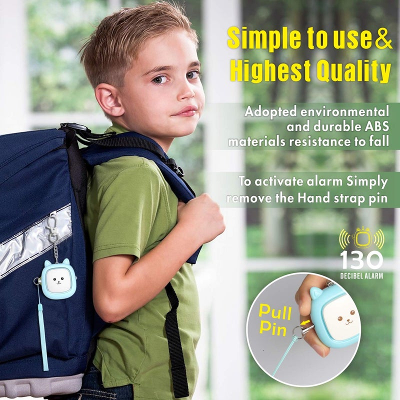 VIGOROAD Safe Sound Personal Alarm, VIGOROAD 3 Pack 130 dB Loud Siren Song Emergency Self-Defense Security Alarm Keychain with LED Light, Personal Sound Safety Siren for Women, Men, Children, Elderly - Image 4