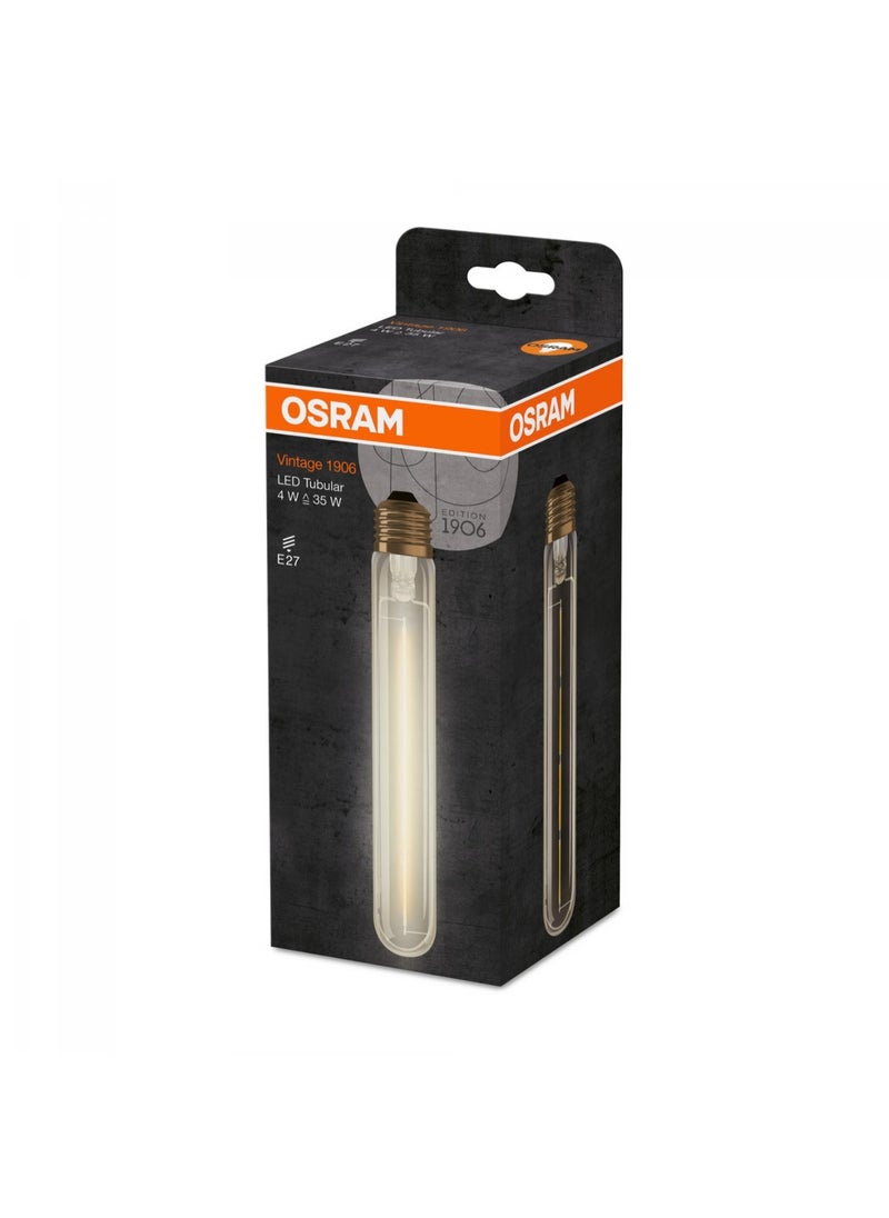 Osram Osram Vintage 1906 4W E27 Led Filament Tubular Light Bulb Gold 2000K, Non-Dimmable  - Image 3