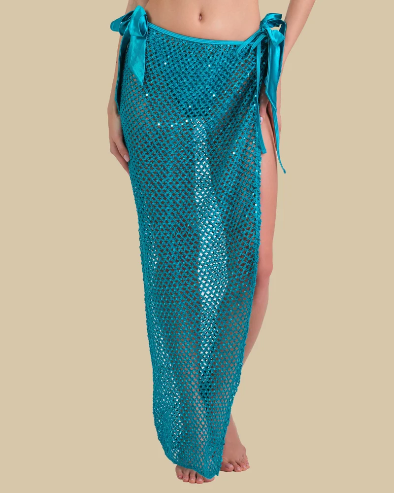 ايسلا اند ايفي Isla & Evie Sequin Crochet Wrap Maxi Skirt